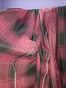 Men's Plaid Long-Sleeve Shirt stitched