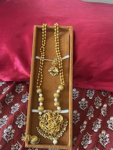 Exquisite Gold temple Necklace &amp; Earrings Set