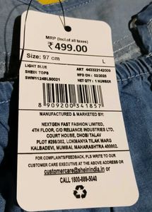 Denim Crop Top with Tags