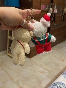 Cute Teddy Bear Keychains (Set of 2)