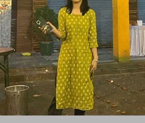 Green Printed Kurta