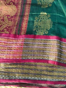 Green South Indian Saree with Blouse
