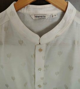 Men's Cream Pantaloons Kurta