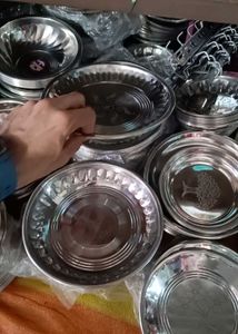 Kitchen dinnerware 🍽️ steel plates set of 6