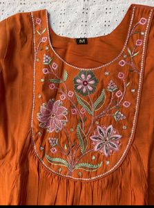 Rust coloured embroidered Suit Set
