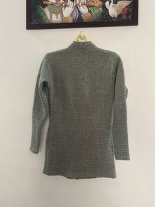 Elegant Grey Button-Up Coat