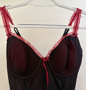 Ombre Black Red Corset