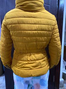 zara Mustard Puffer Jacket