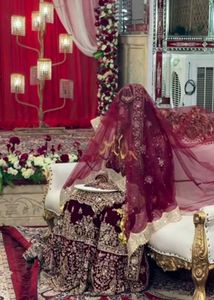 Elegant Maroon Velvet Lehenga Choli