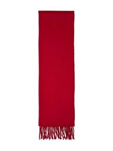 Coach Red Scarf with Fringe