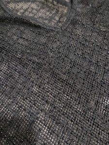 Black Mesh Long Sleeve Top