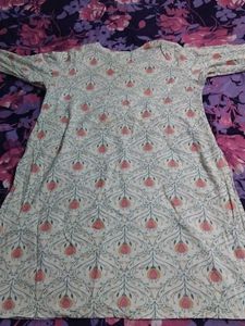Elegant Floral Print Kurta