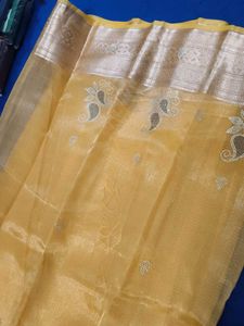 Stunning Yellow Saree with Stone Work