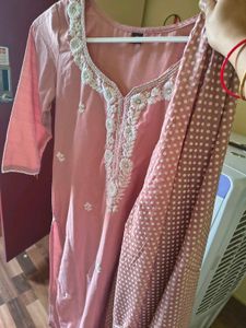 Embroidered Kurta Set with Dupatta