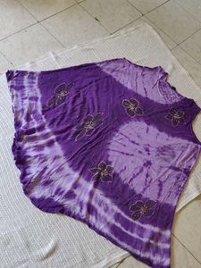 Tie-Dye Floral Sleeveless Dress(XL)