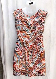 Vibrant Patterned Wrap Dress