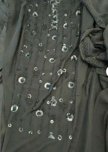 Georgette Black Sequined Suit