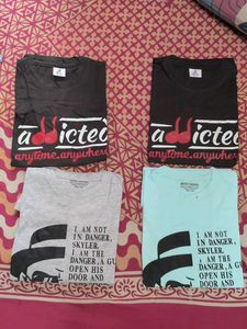 Set of 4 Graphic T-Shirts Bundle COMBO