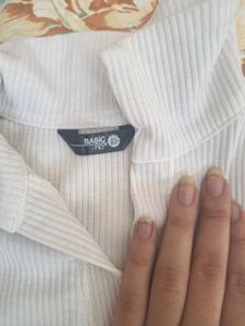 Striped White Basic Shirt