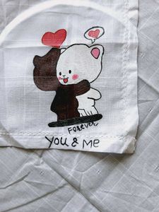 Hand-Painted Bear Hankerchief