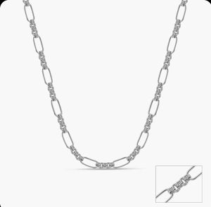 silver elio paperclip chain for men