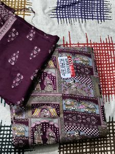 Raja Rani Print Cotton Febric All Over 5 Meter Wit