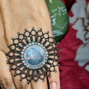 Stylish Silver Oxidised Jewellery Combo Set – Ring