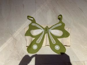 Crochet Butterfly Crop Top