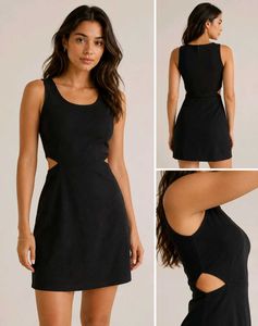 Chic Black Cut-Out Mini Dress (50% OFF ON MRP)