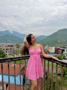 Pink Tiered Mini Dress