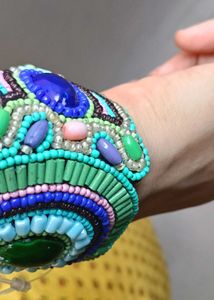 Boho Beaded Cuff Bracelet
