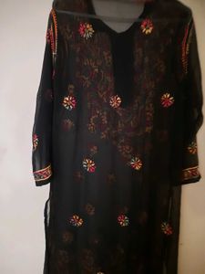 lucknowi kurti long beautifull