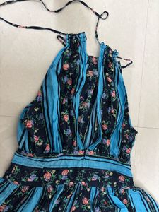 Boho Floral Halter Neck Dress