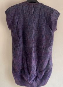 Unisex Purple Half Sleeves Sweater
