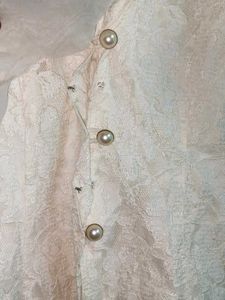 Partywear Elegant Lace Blouse with Overlay