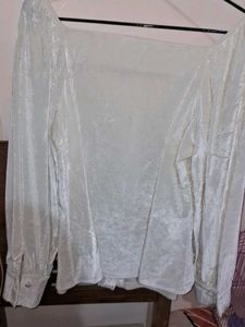 Velvet Square Neck Blouse