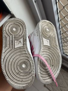 Toddler White &amp; Pink Sneakers