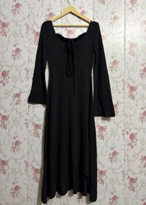 Elegant Black Long Sleeve Dress