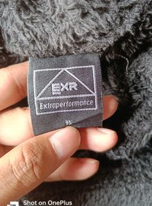Brand is EXTCozy Black Fleece Hoodie Jacket OG