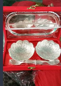 "✨ Elite Home Decor Festive Brass Bowl &amp; Spoons Set - Add Elegance to Your Celebrations 🍽️🎉"