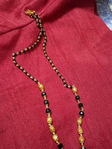 Elegant Gold &amp; Black Bead mangalsutra