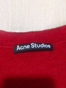 Acne Studios Red Face Cardigan