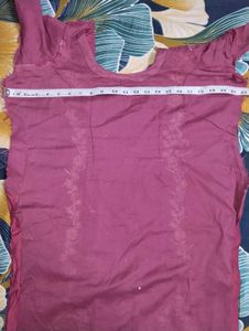 Mauve Kurta Set with Golden Embroidery