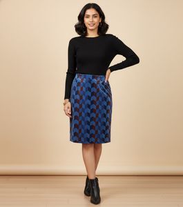 Roberta Di camerino Retro Geometric Print Velvet S