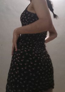 Qutie Floral Print Spaghetti Strap Mini Dress