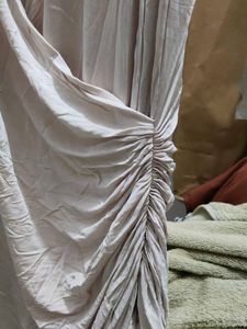 Cream Silky shiny Dress