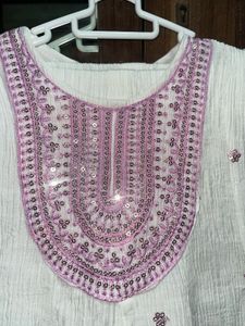 kids Garara Set with Pink Embroidery