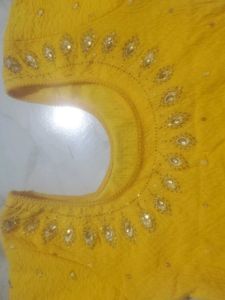 Vibrant Yellow Embroidered Blouse
