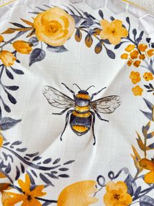 Cute Bee &amp; Floral Round Placemat