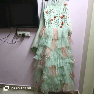 Elegant Tiered Flower Party Dress